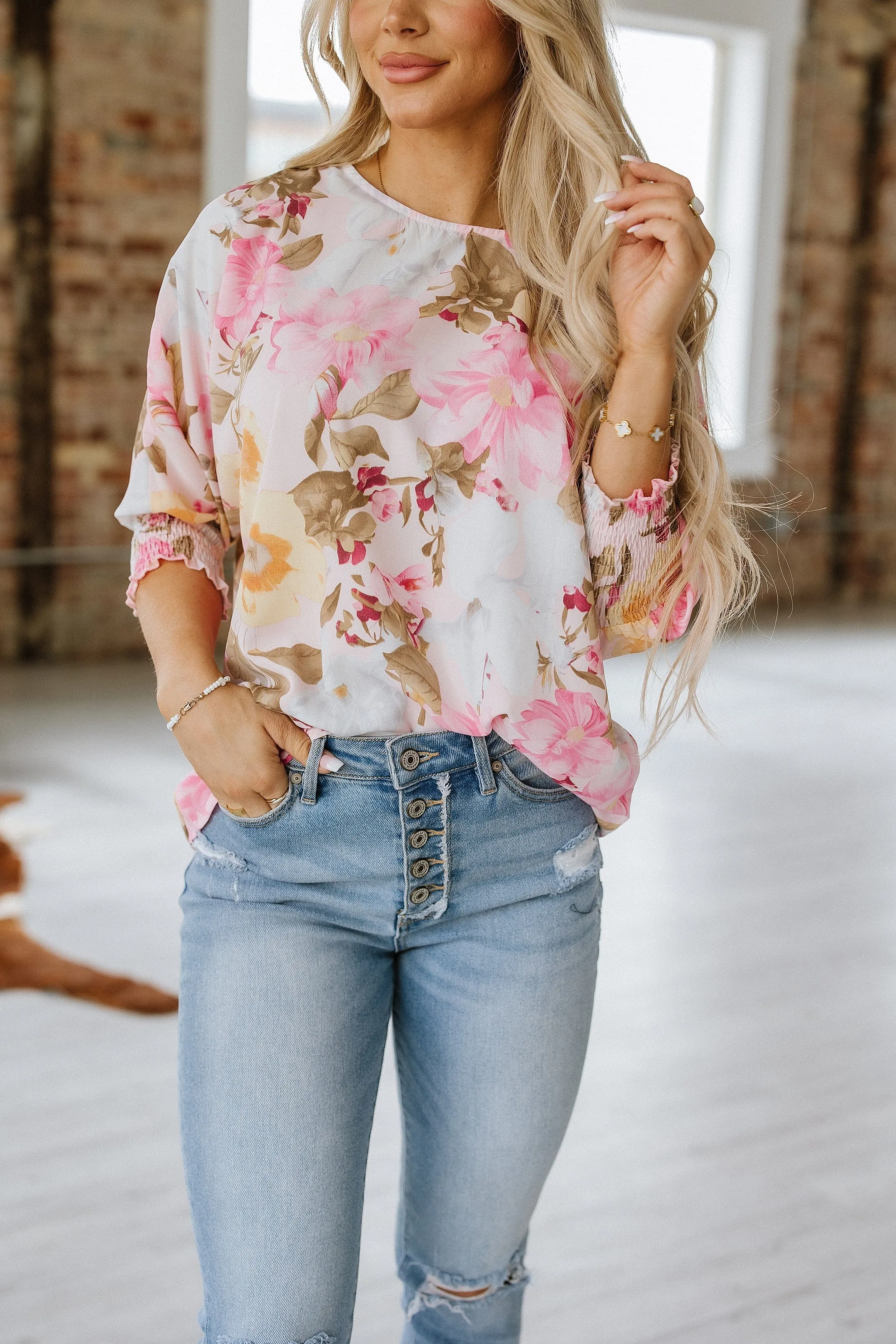 Katy Loose Fit Floral Blouse | DROPSHIP