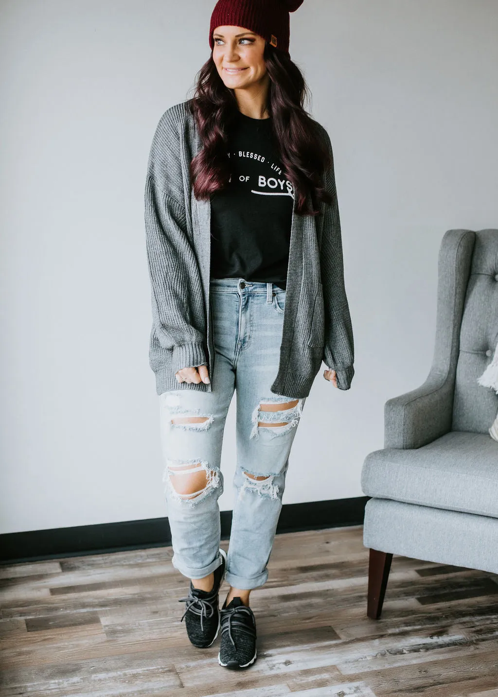 Lailyn Ribbed Knit Cardigan FINAL SALE