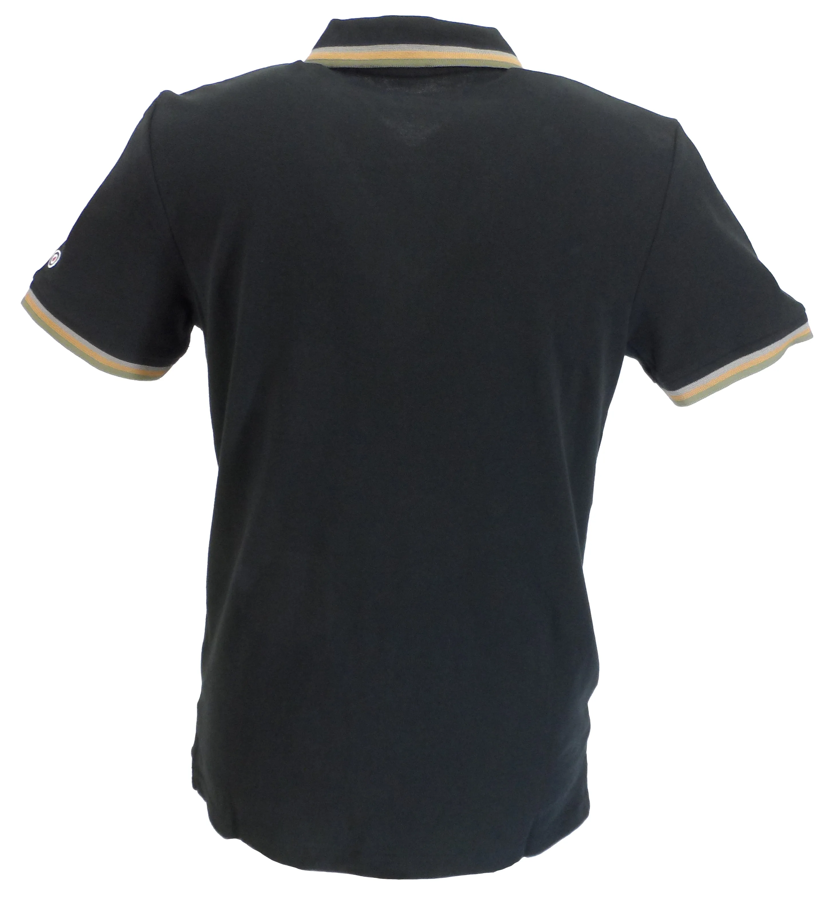 Lambretta Black/Grey/Gold/Green Retro Target Logo 100% Cotton Polo Shirts