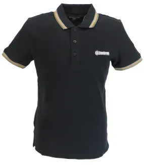 Lambretta Black/Grey/Gold/Green Retro Target Logo 100% Cotton Polo Shirts