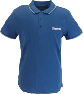 Lambretta Dark Blue Retro Target Logo 100% Cotton Polo Shirts
