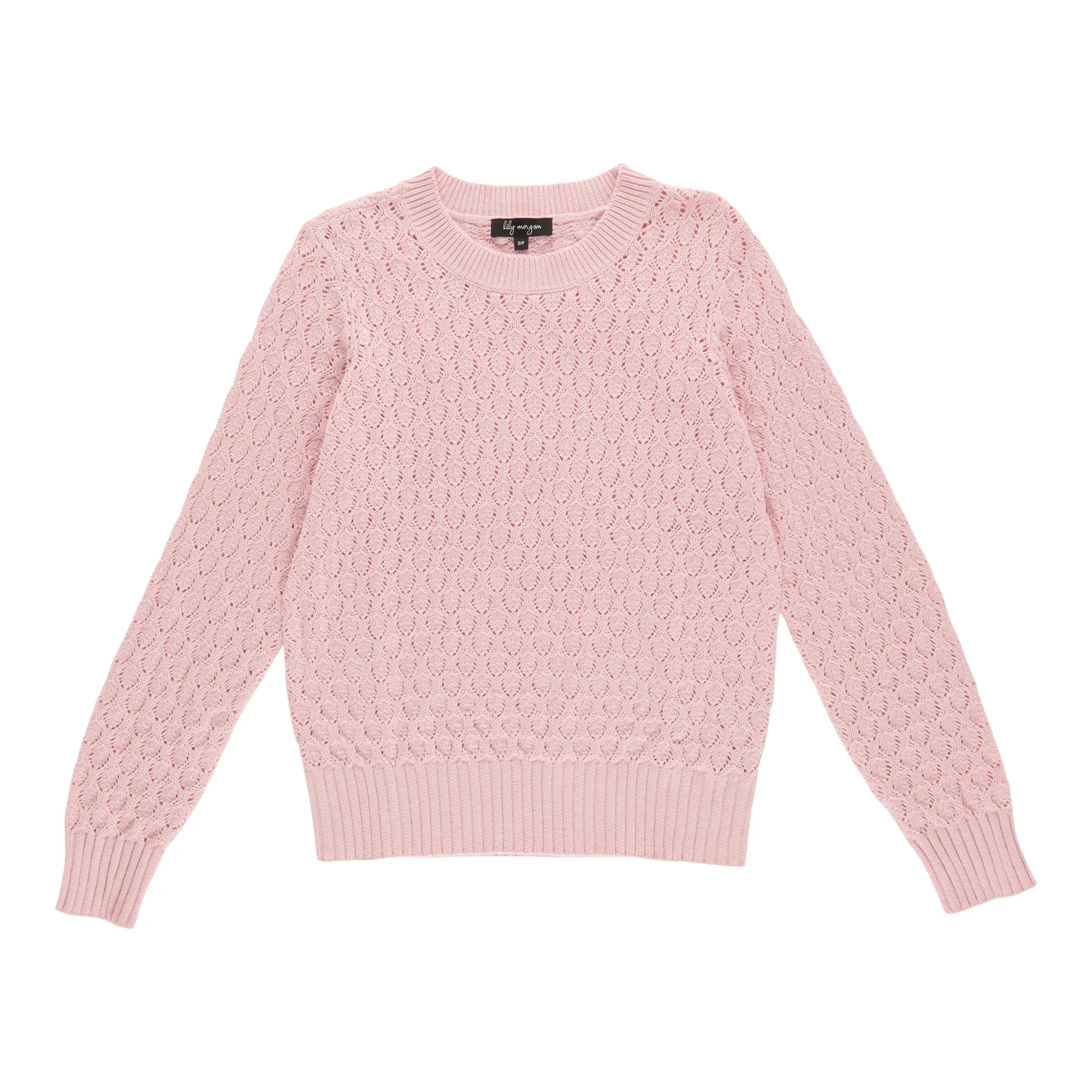 lily morgan Women's Crew Neck Stitch Sweater