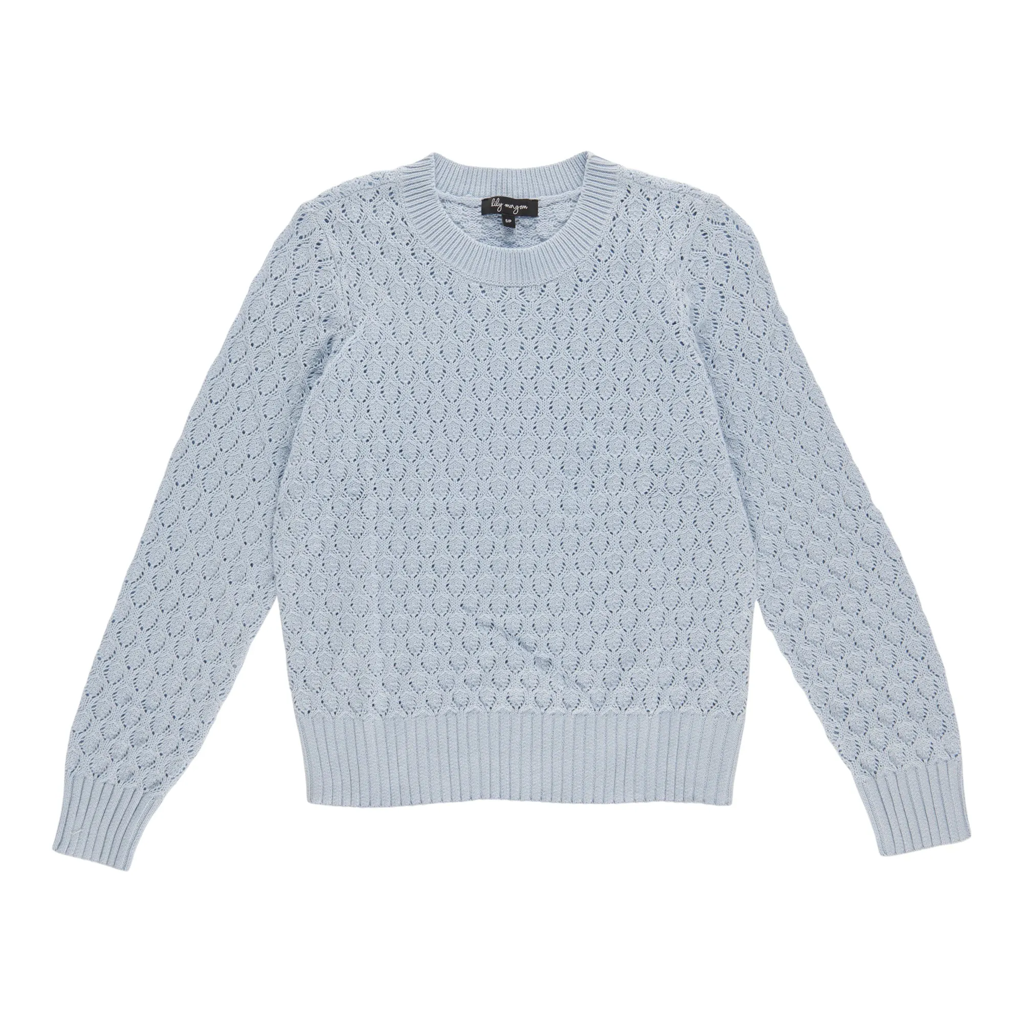 lily morgan Women's Crew Neck Stitch Sweater