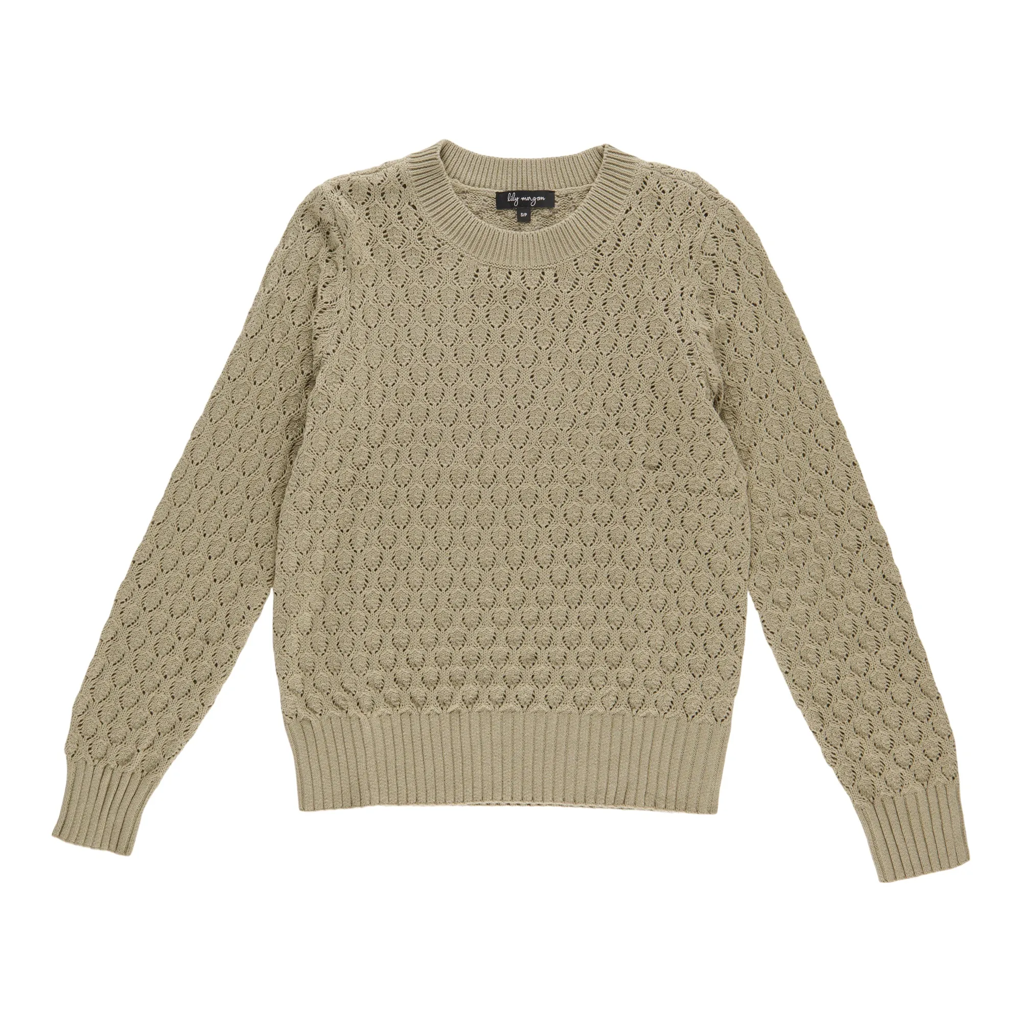 lily morgan Women's Crew Neck Stitch Sweater