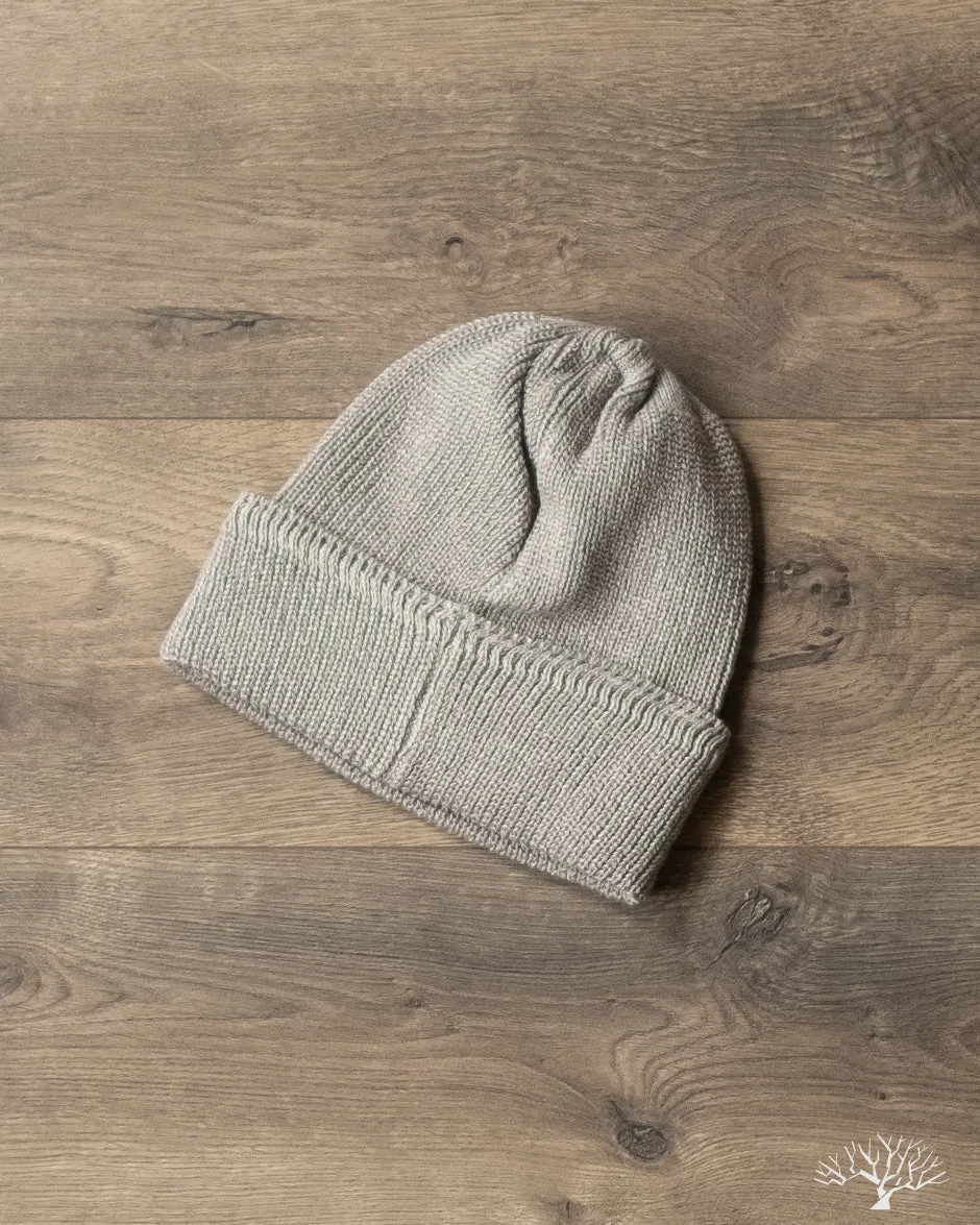 Linen Waffle Watch Cap - Gray