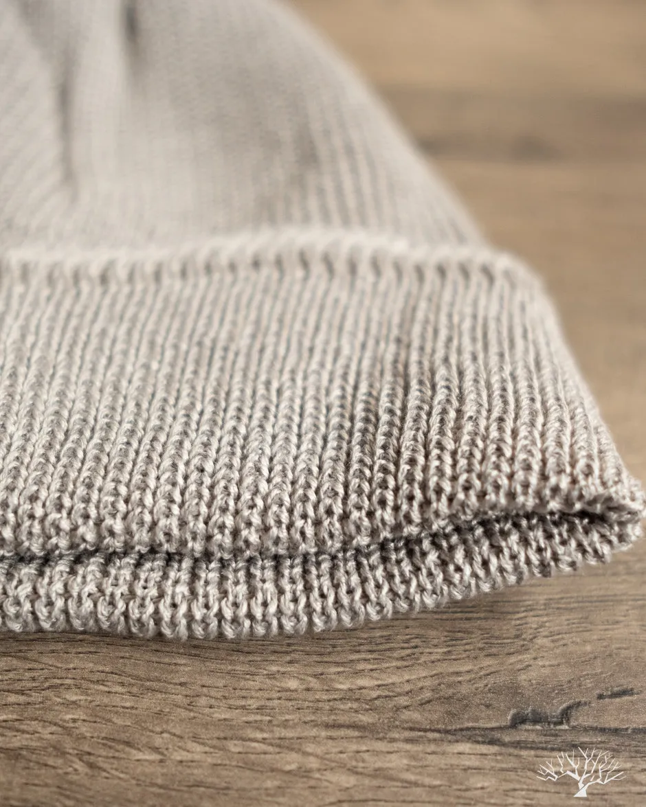 Linen Waffle Watch Cap - Gray