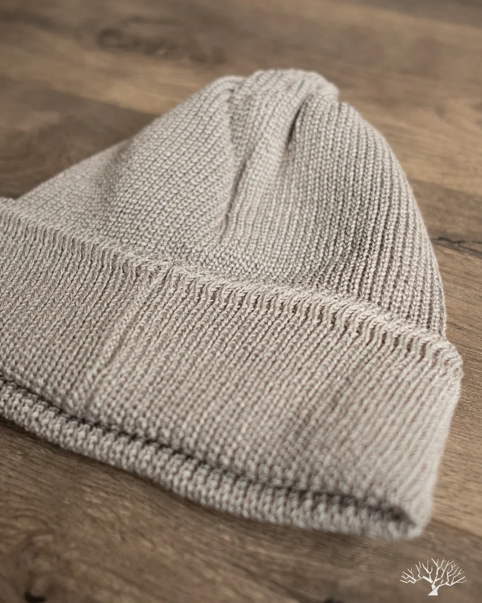 Linen Waffle Watch Cap - Gray
