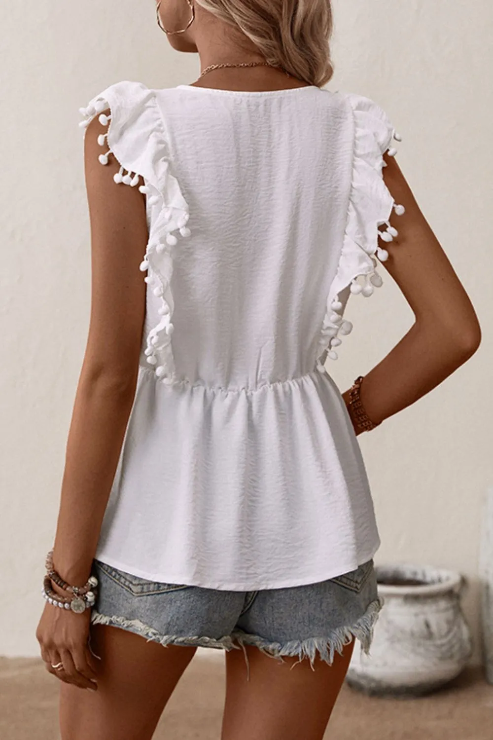 Lovely Embroidered Babydoll Top