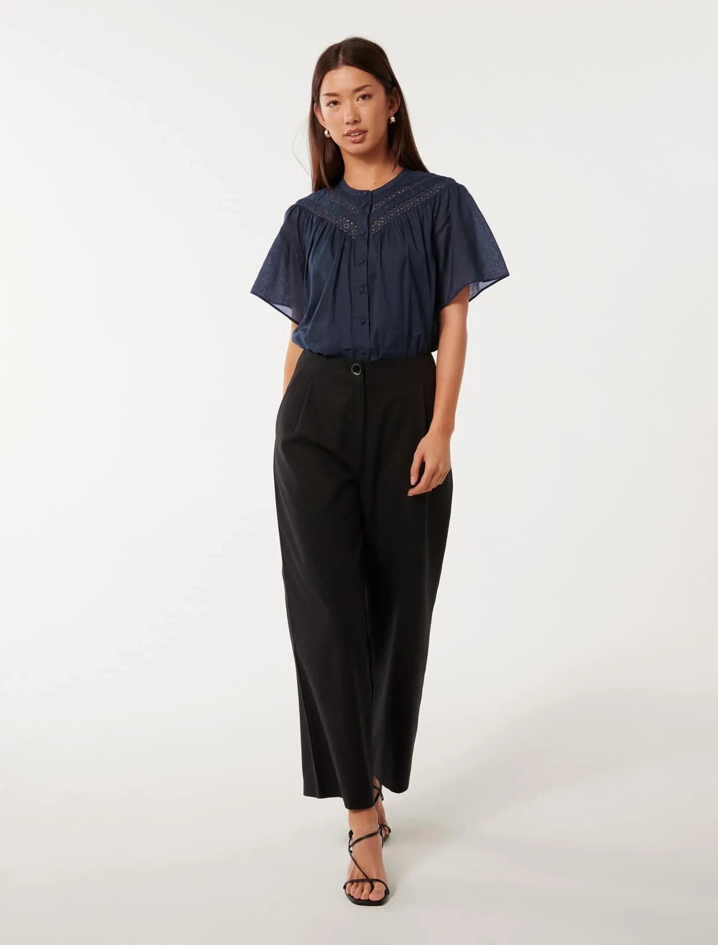 Luka Trimmed Yoke Blouse