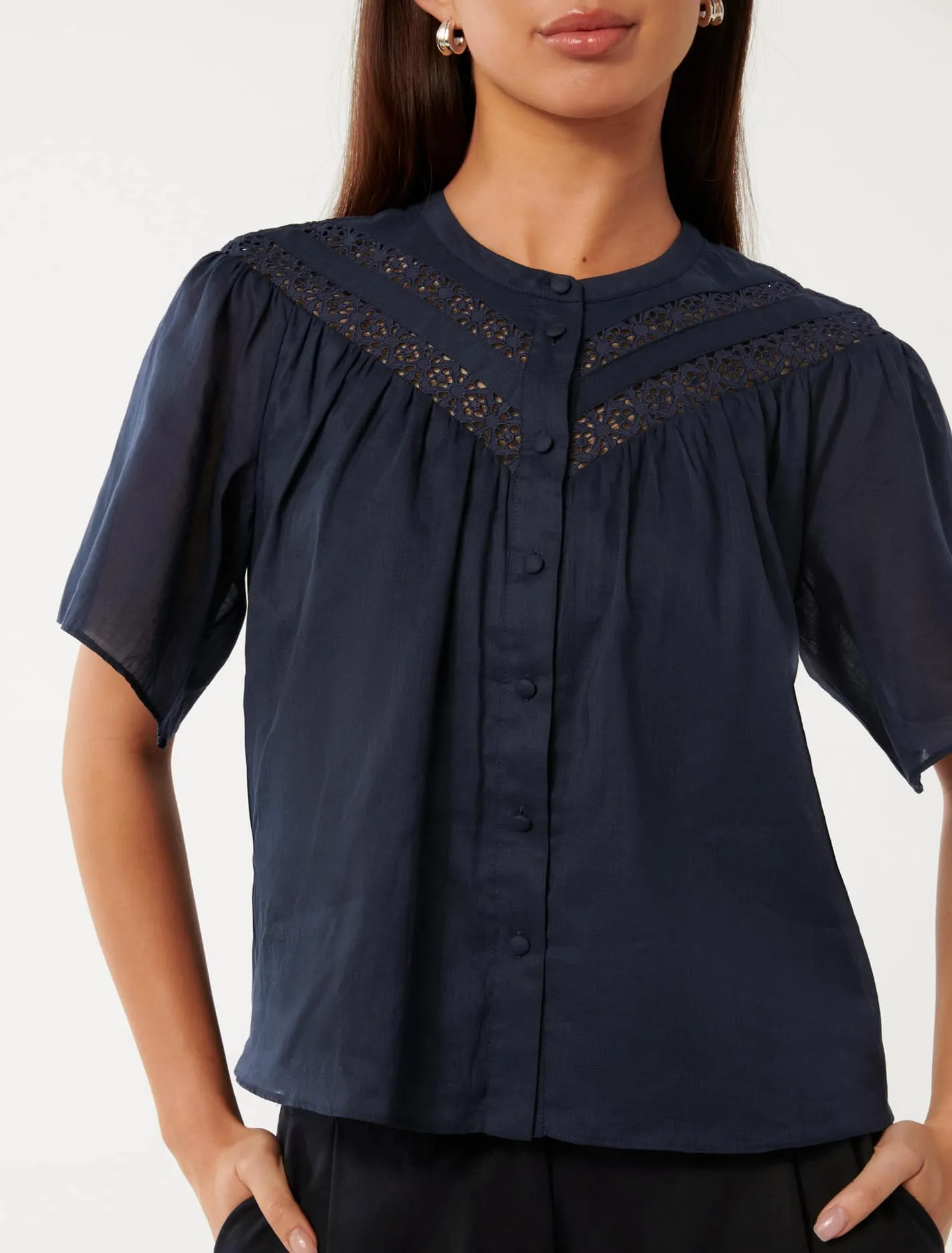 Luka Trimmed Yoke Blouse