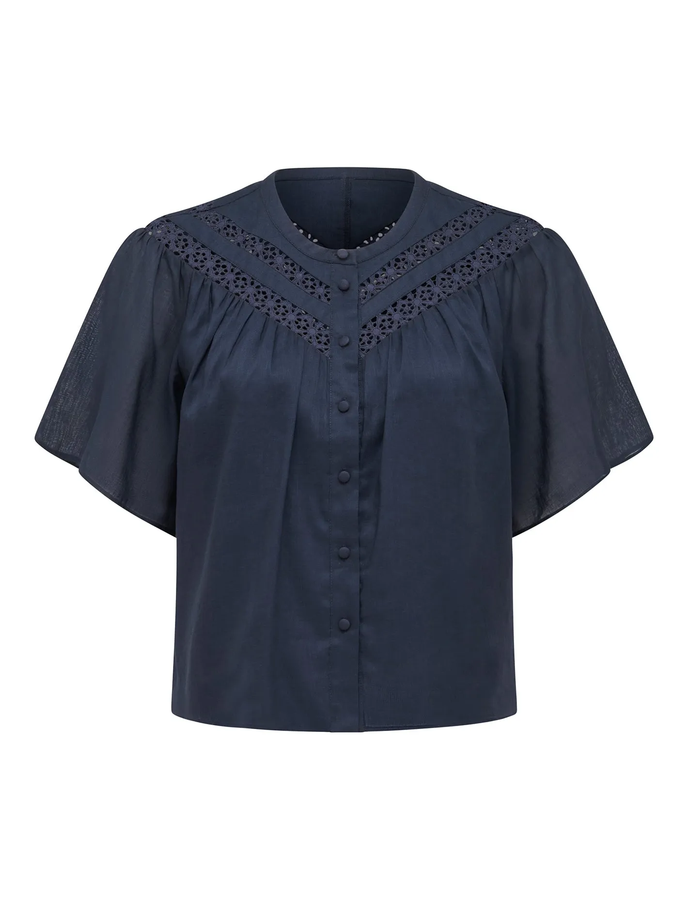 Luka Trimmed Yoke Blouse