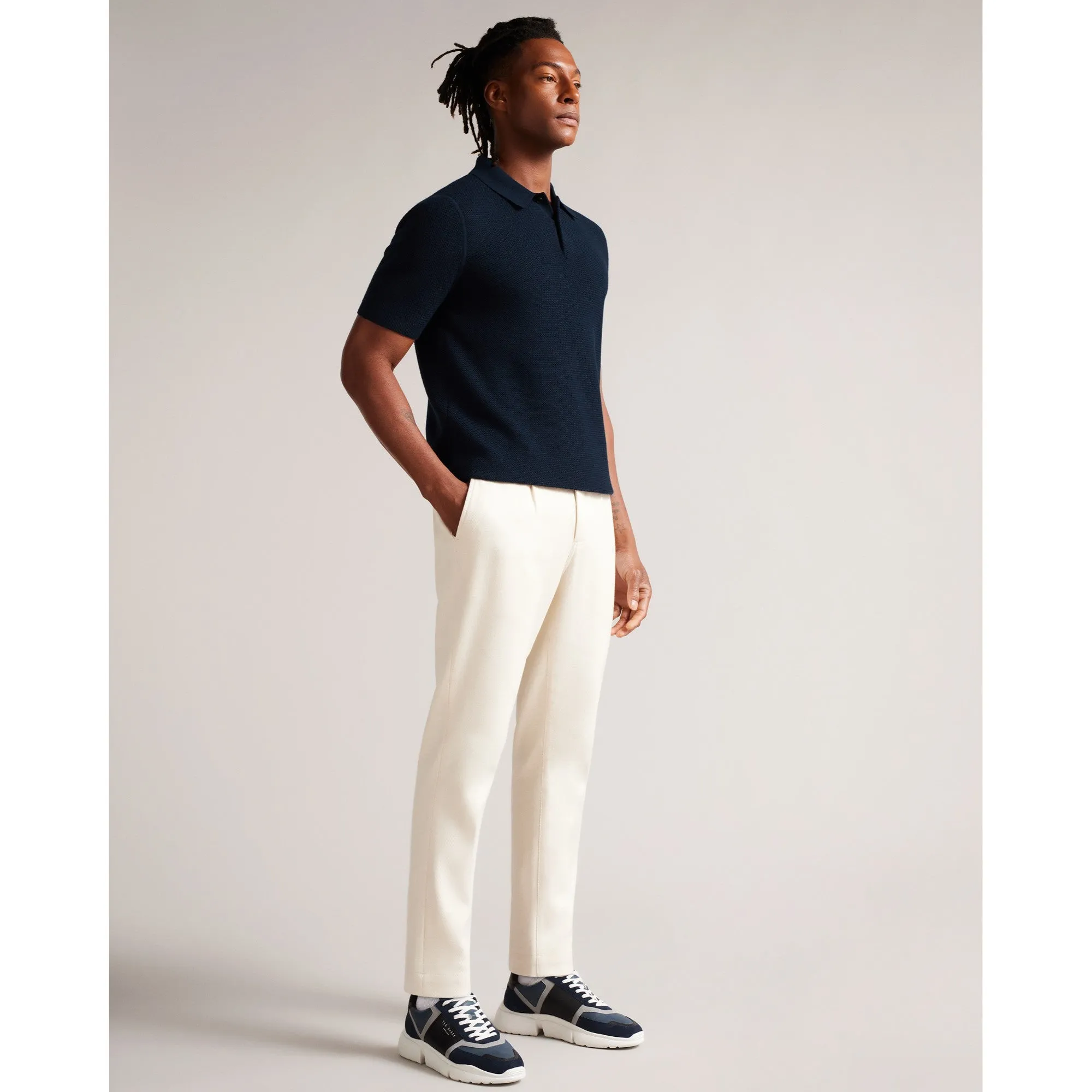 Men Mmk-Imago-Ss Regular Knitted Polo - Navy