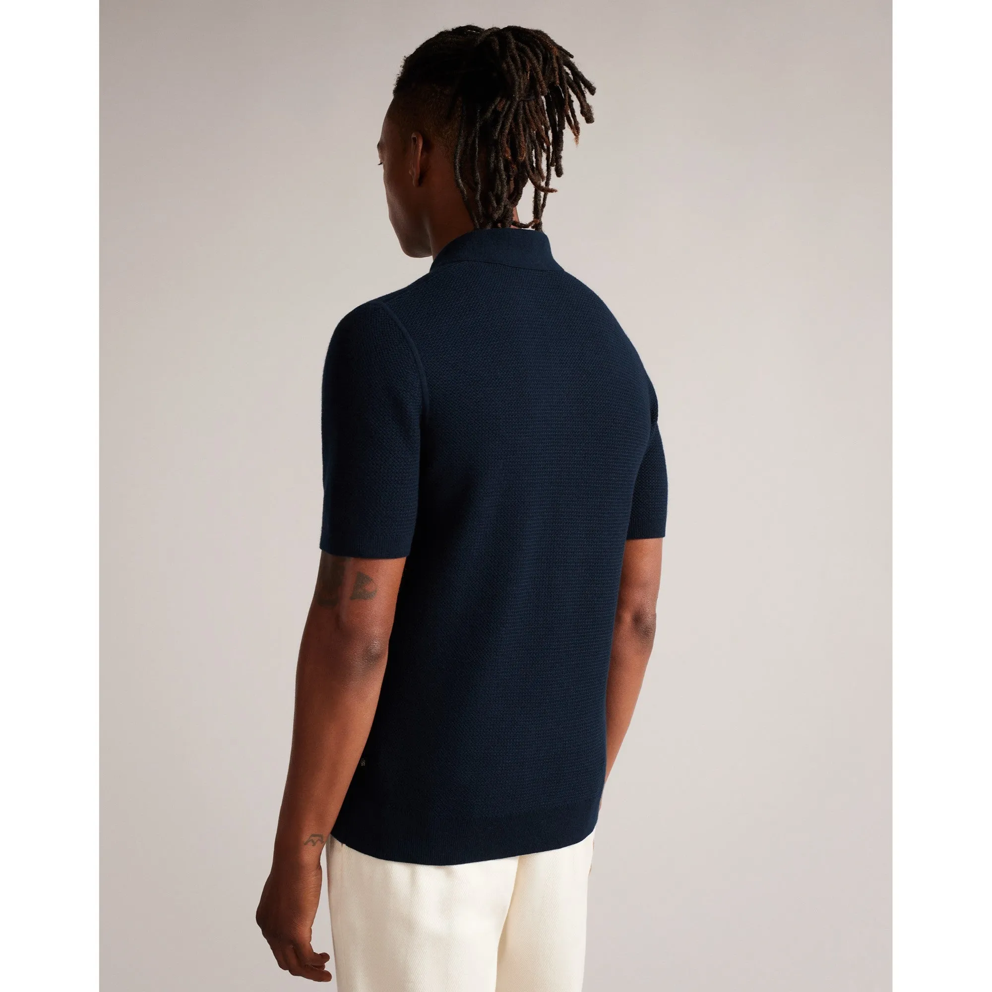 Men Mmk-Imago-Ss Regular Knitted Polo - Navy