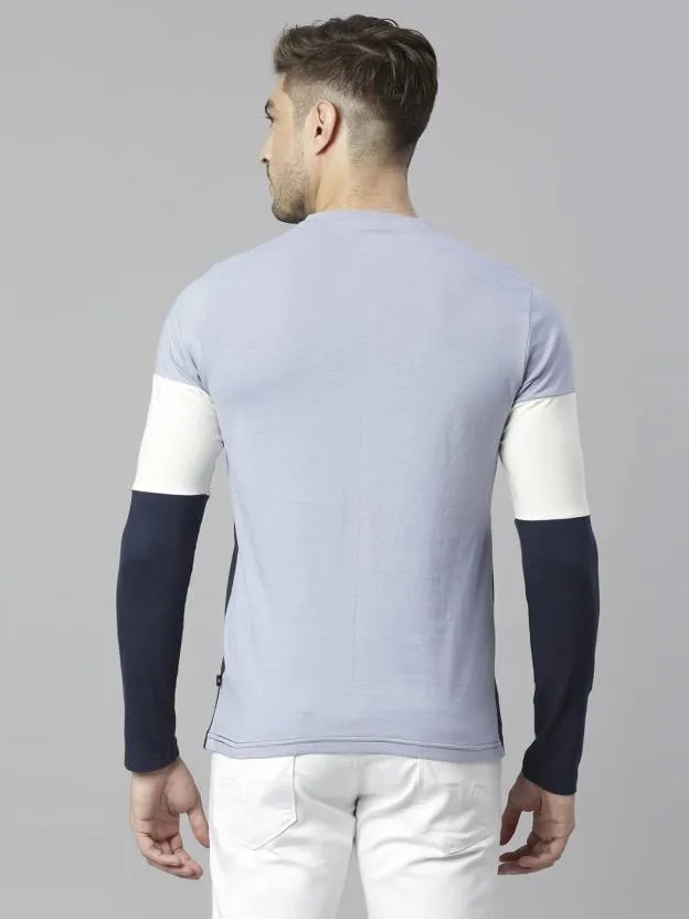 Men's Colourblocked Pure Cotton T-shirt