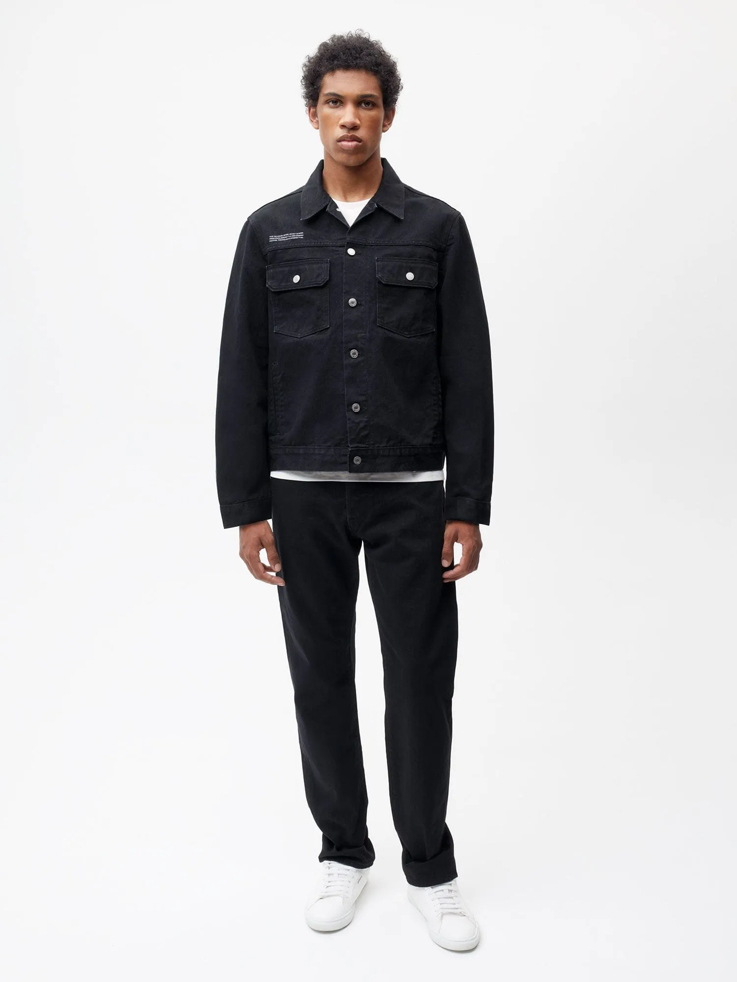 Mens Nettle Denim Jacket—black
