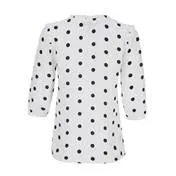 Off-White and Navy Spot Blouse