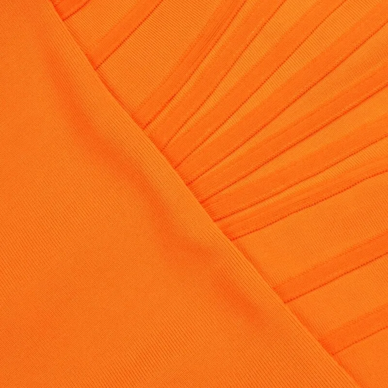 Orange Bodycon Bandage Dress