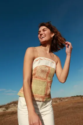 Orange Fields Allison Top