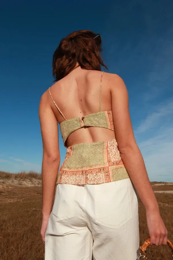 Orange Fields Allison Top