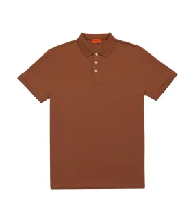 Performance Tech Rib Polo Brown
