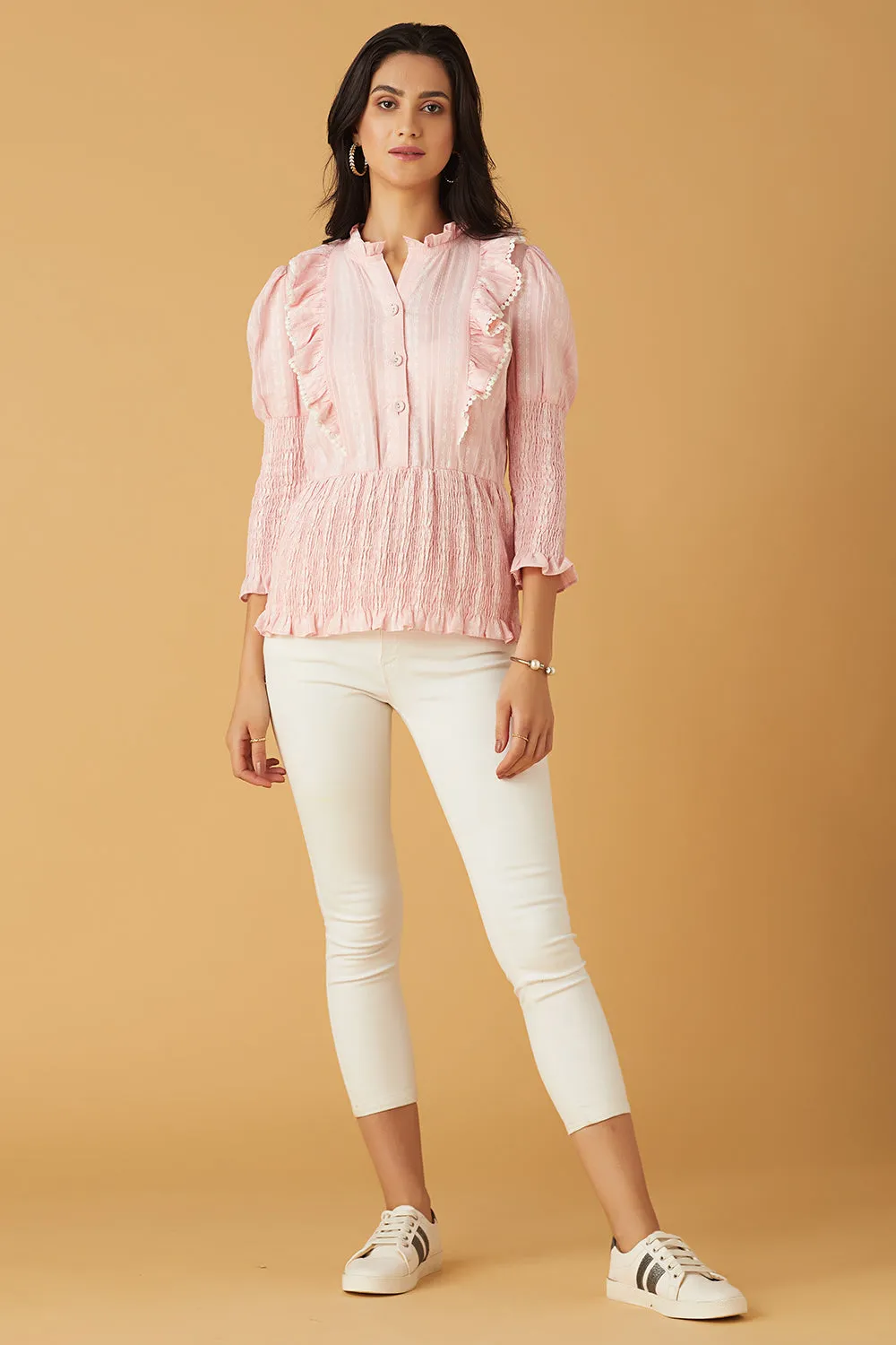 Pink Pretty Frills Top