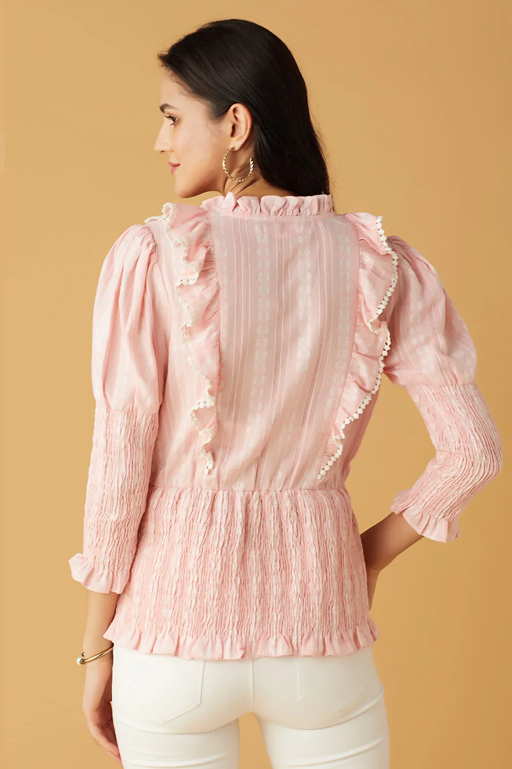 Pink Pretty Frills Top