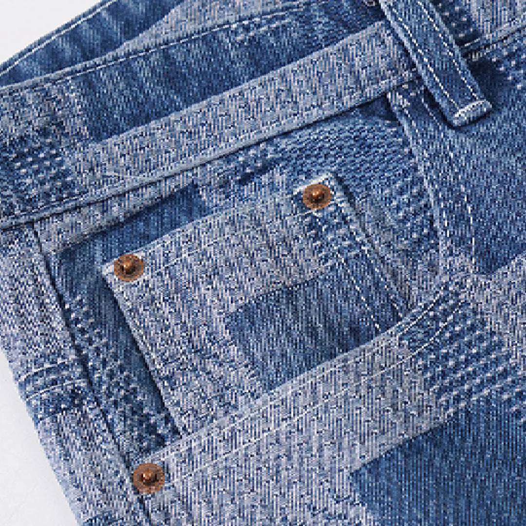 Plaid Denim Shorts