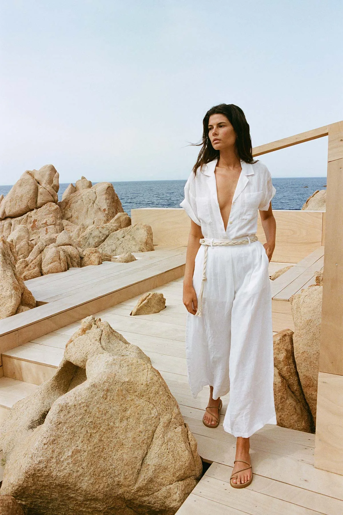Playa Pocket Blouse - White EcoLinen
