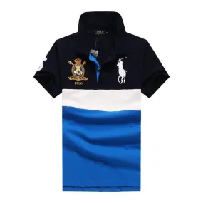 PRL Custom Fit Crown Big Pony 1967 NavyBlue White Blue polo Shirt