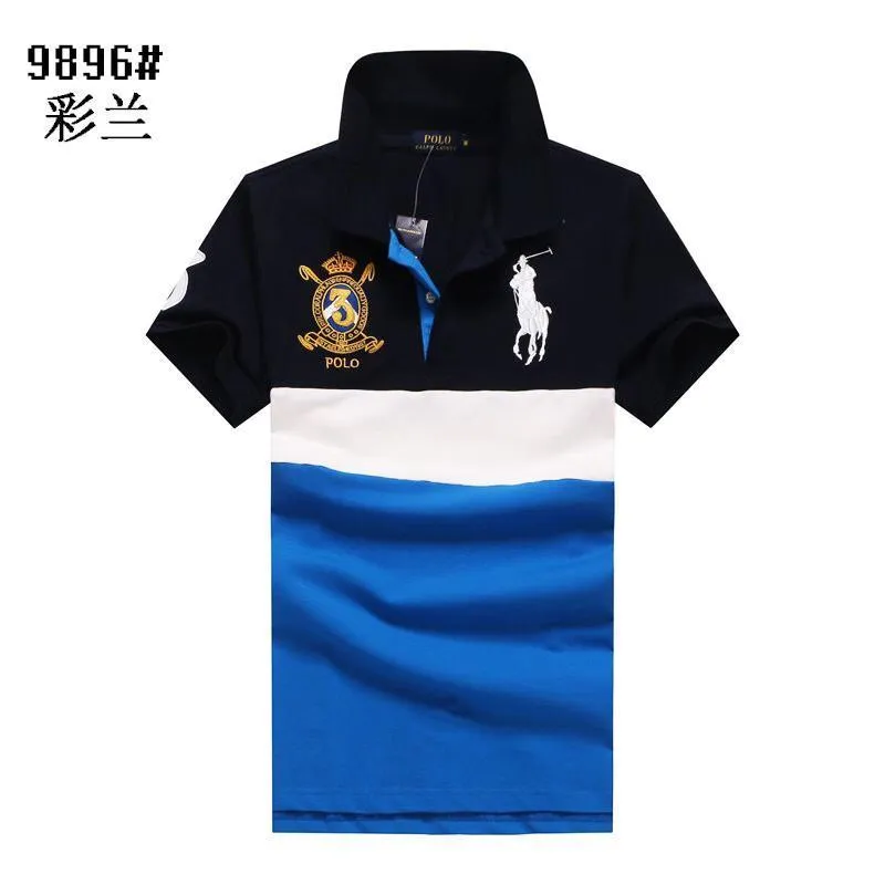 PRL Custom Fit Crown Big Pony 1967 NavyBlue White Blue polo Shirt