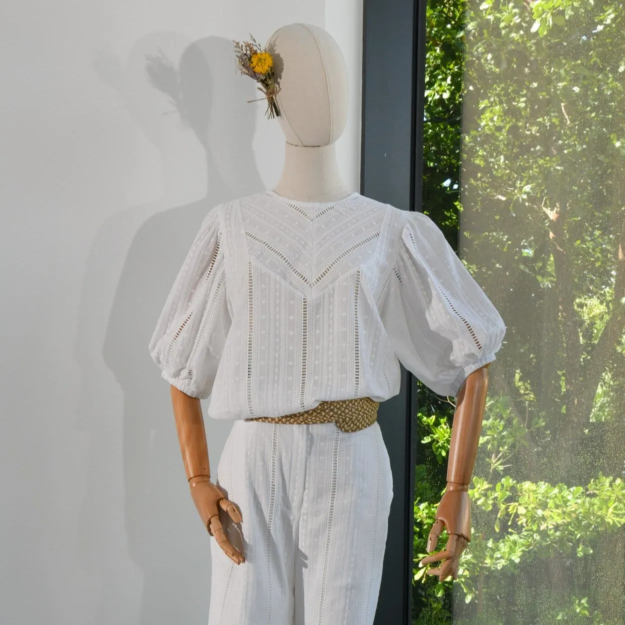 "Sandra" Cotton Blouse