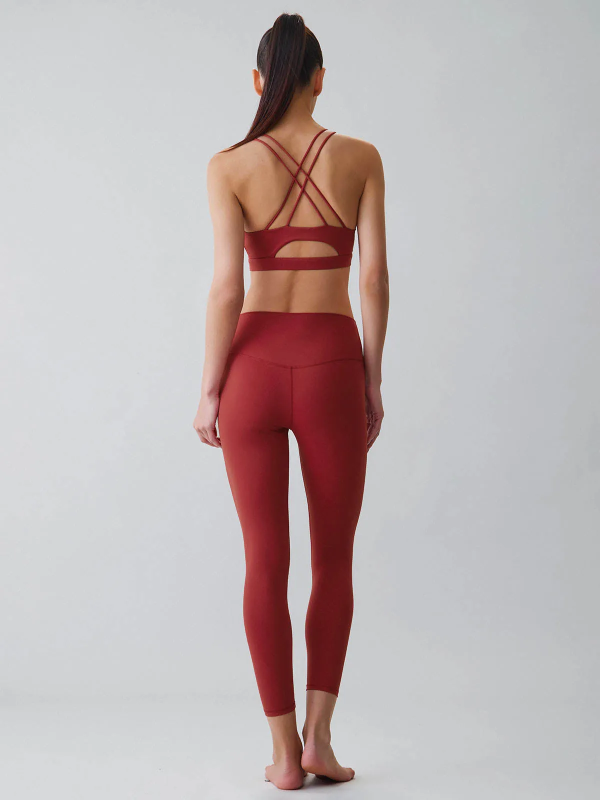 Red Stripe Slim Fit Leggings 24”