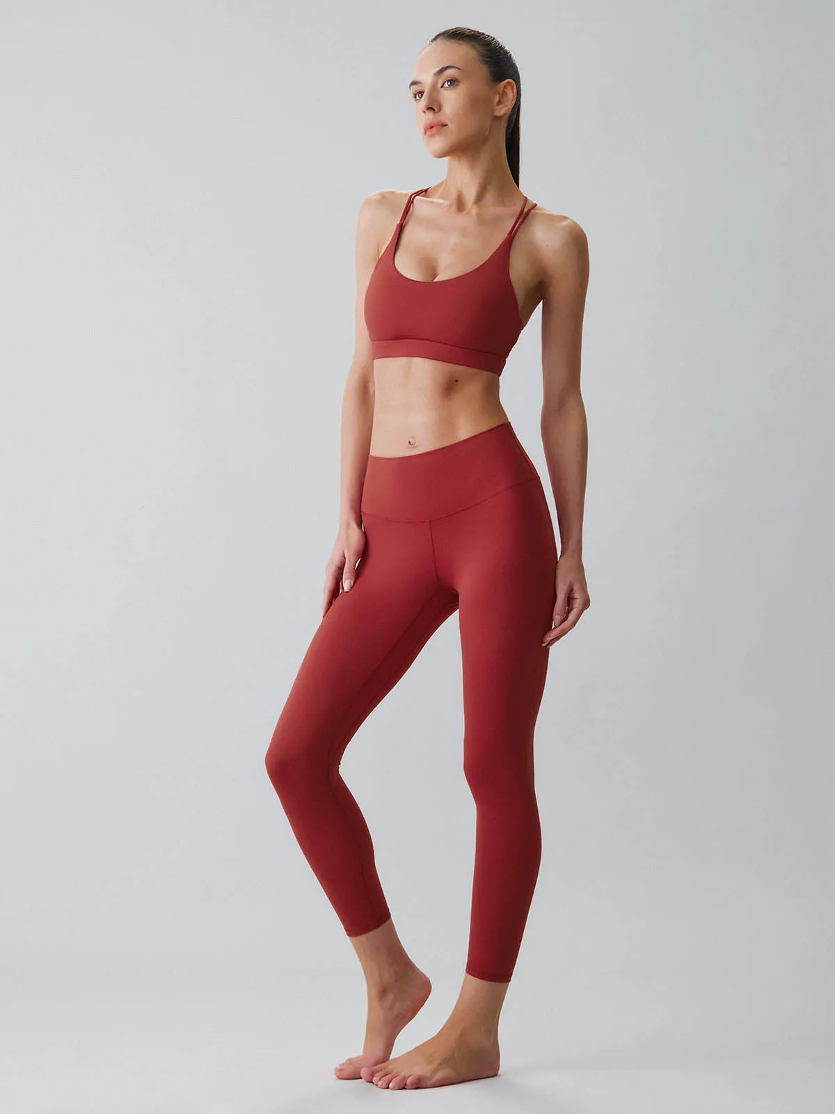 Red Stripe Slim Fit Leggings 24”