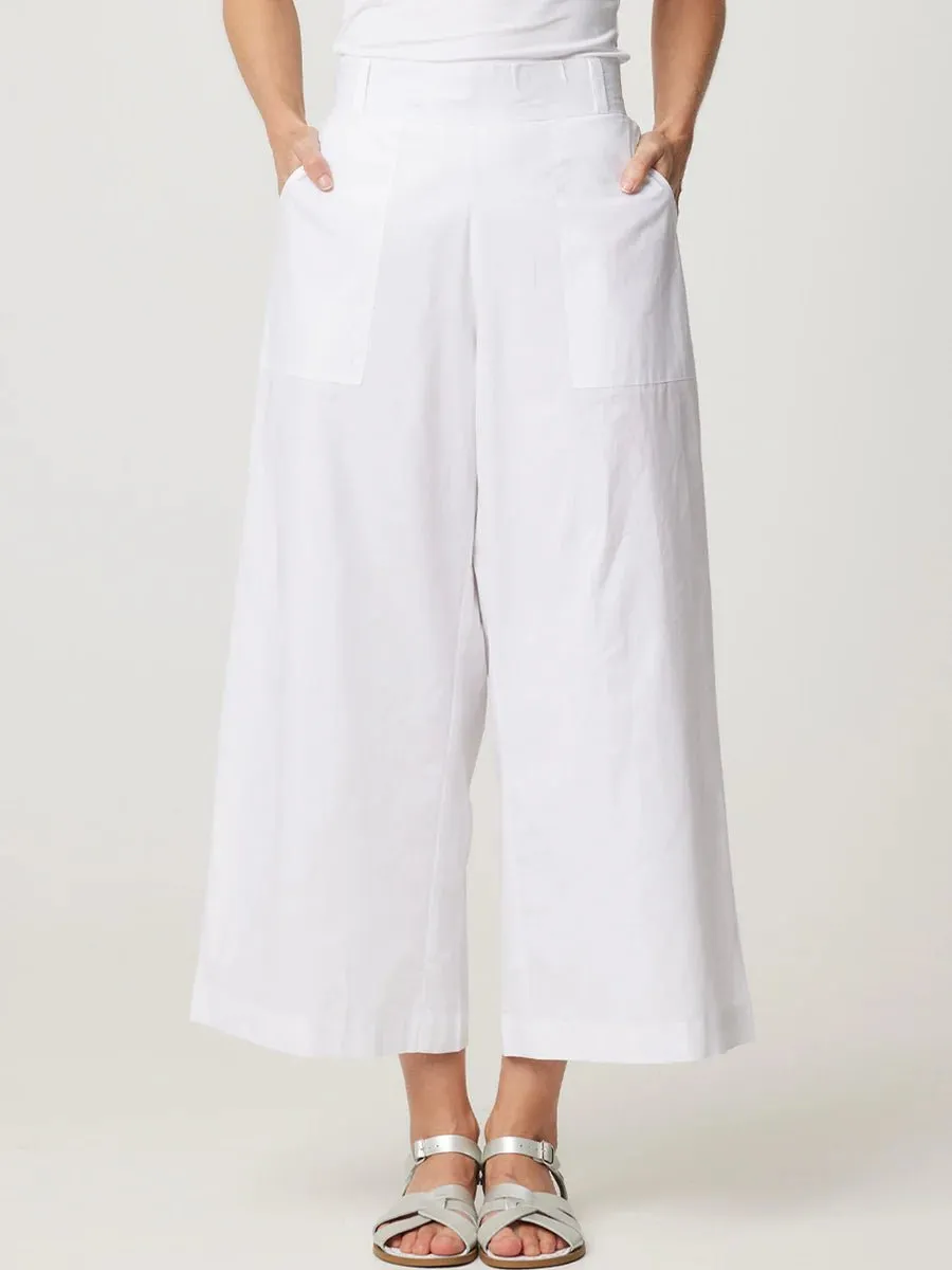 Romy Printed Cotton Wide Leg Pant