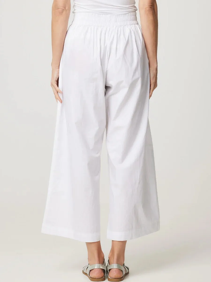 Romy Printed Cotton Wide Leg Pant