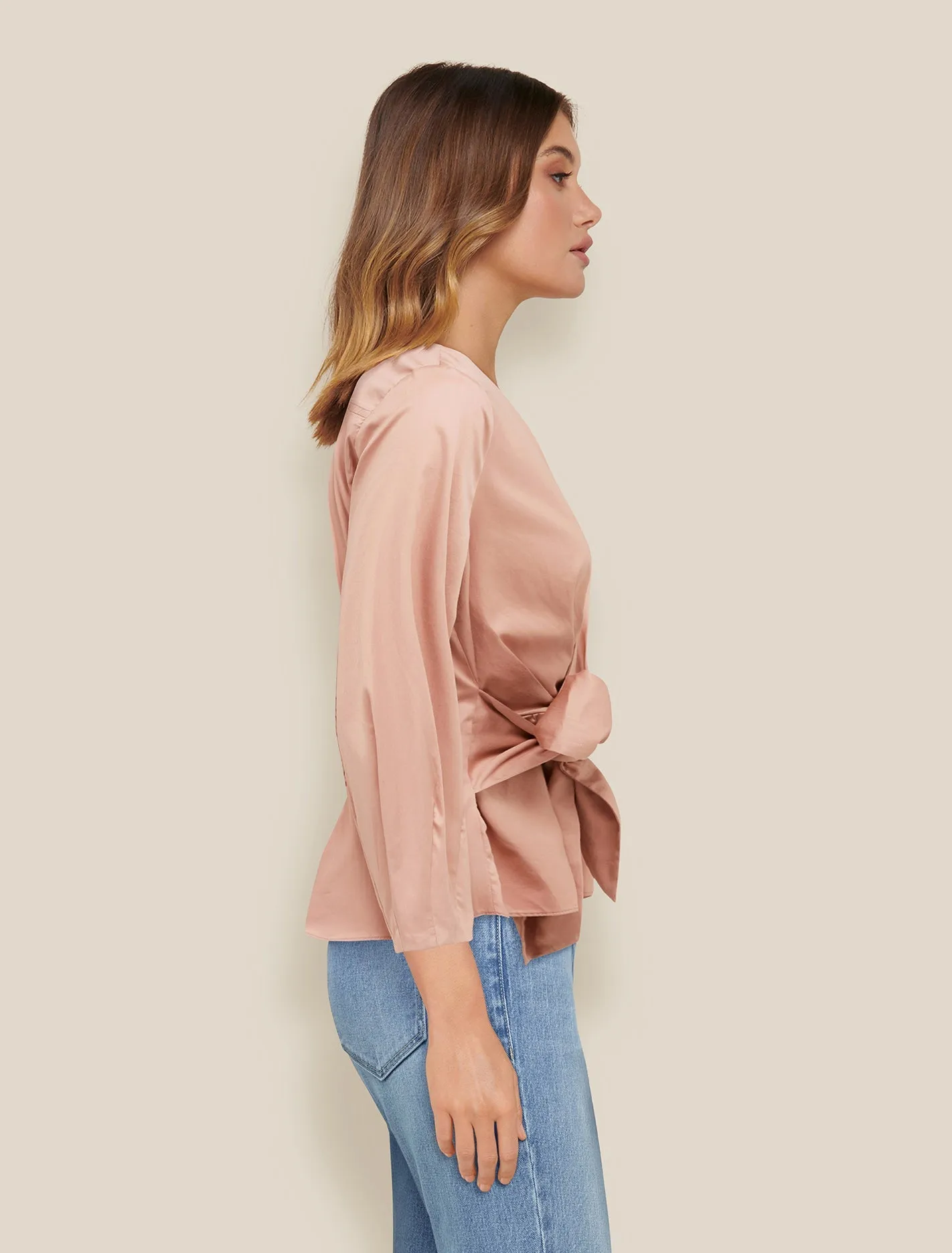 Roxy Tie Front Poplin Blouse