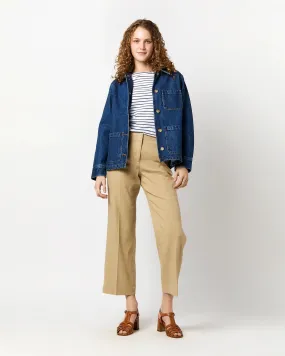 Silvana Logo Jacket in Washed Indigo