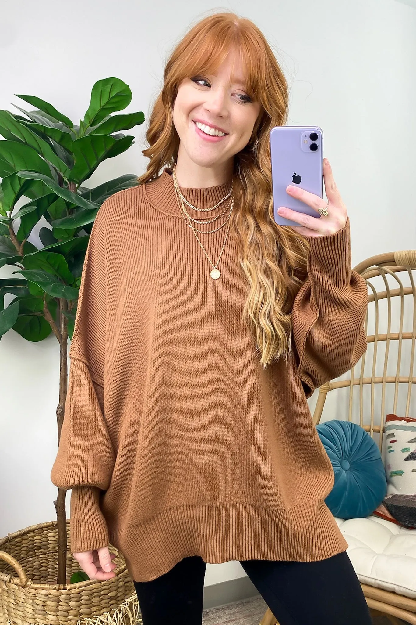 Simple Street Side Slit Oversized Sweater - BACK IN STOCK