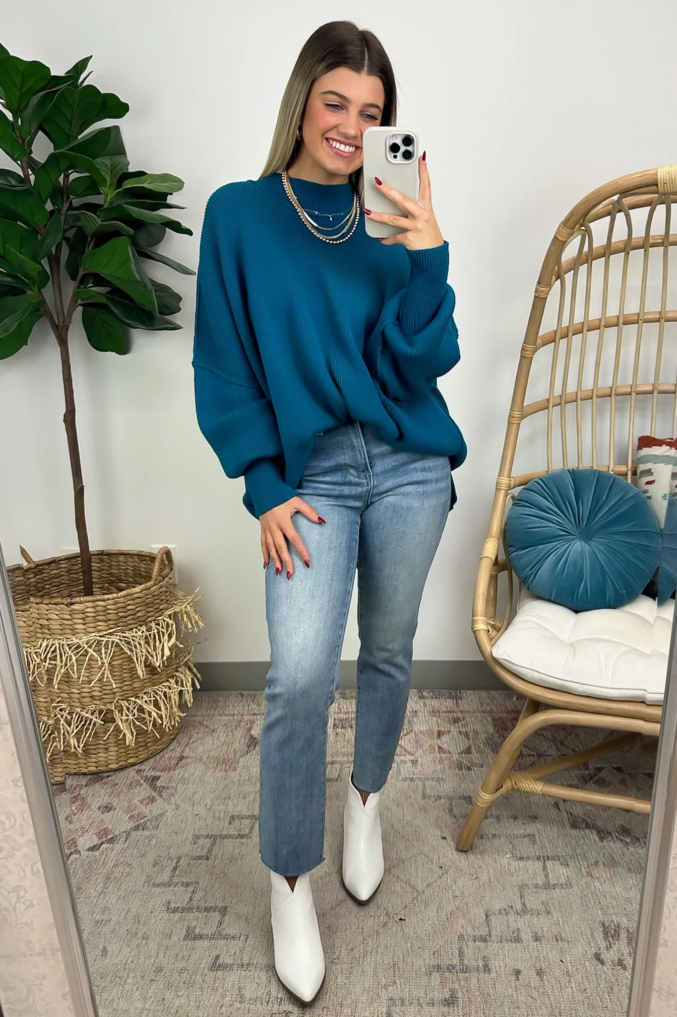 Simple Street Side Slit Oversized Sweater - BACK IN STOCK