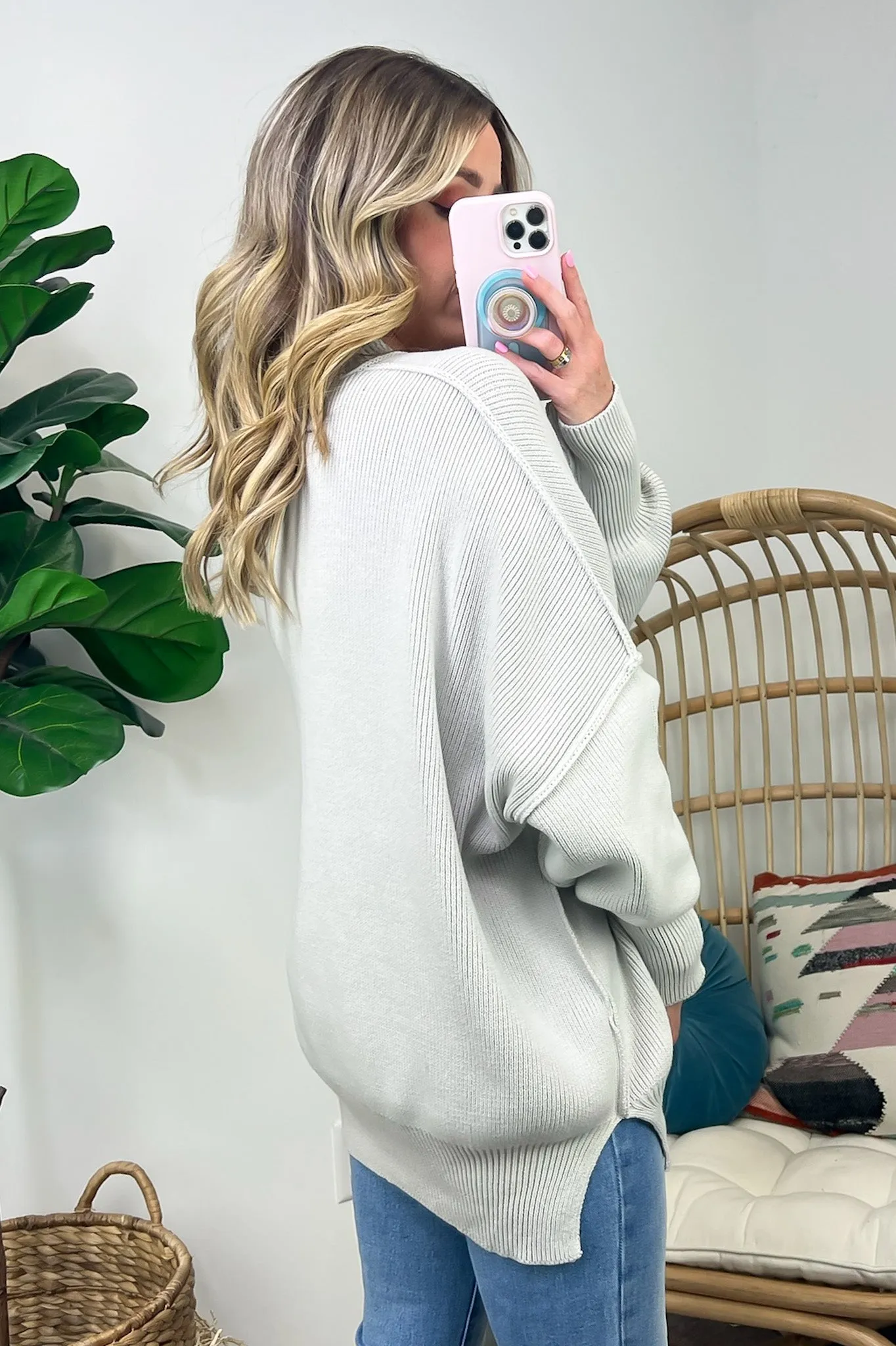 Simple Street Side Slit Oversized Sweater - BACK IN STOCK
