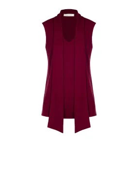 Sleeveless Front Knot Blouse