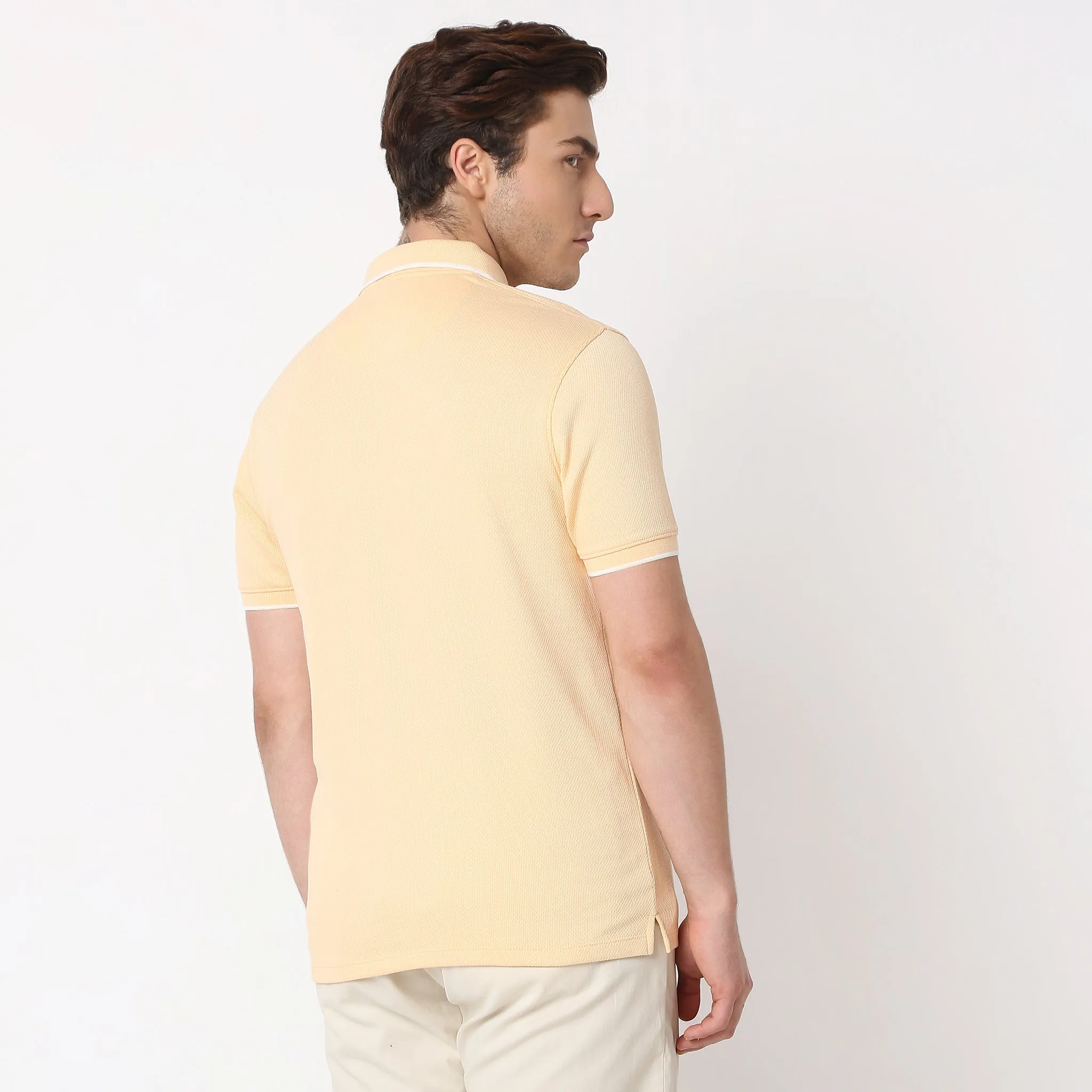 Smart Polo® - Micro Diamond Pop Structure - Zip Neck - Regular Fit Polo T-Shirt - Best Seller
