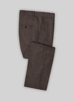 Solbiati Twill Brown Linen Pants
