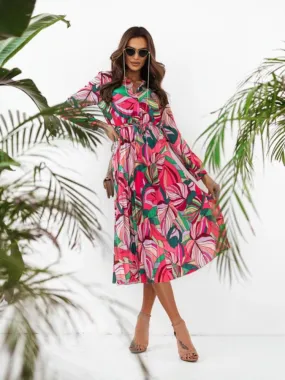 Spring Autumn New Temperament Elegant Dress V-neck High-waisted Commuter Long Dresses Fashion Banquet Party Dress Women Clothing