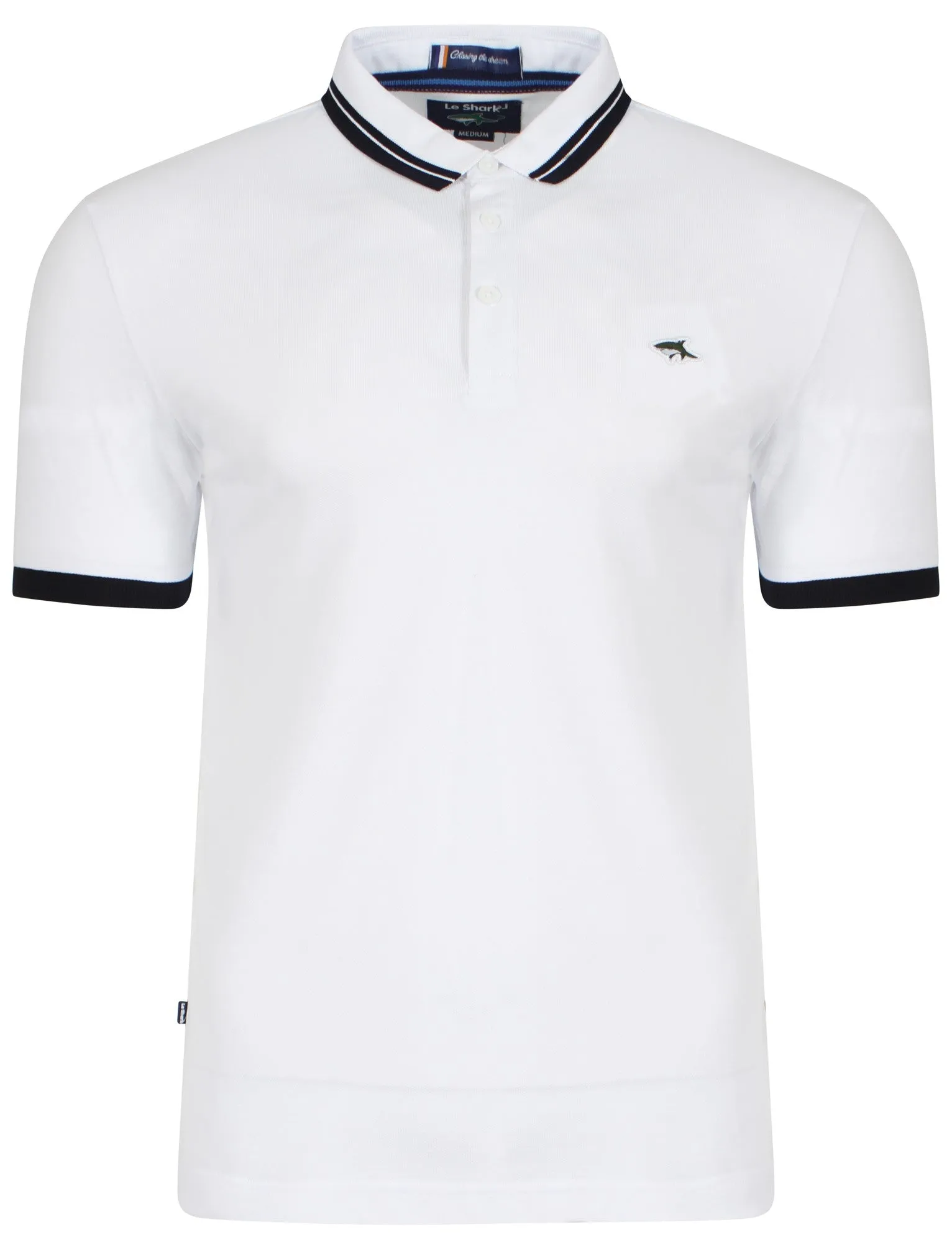 Stibbington Polo Shirt in White - Le Shark