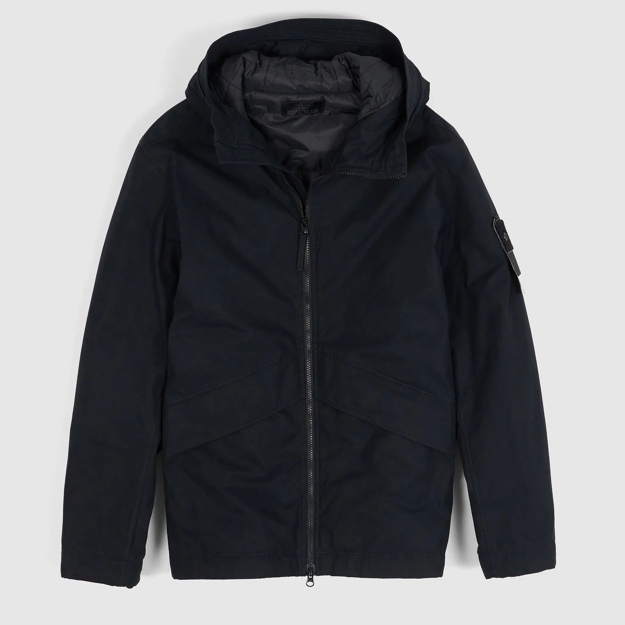 Stone Island Ghost Piece Water-resistant Cotton Hooded Short Parka