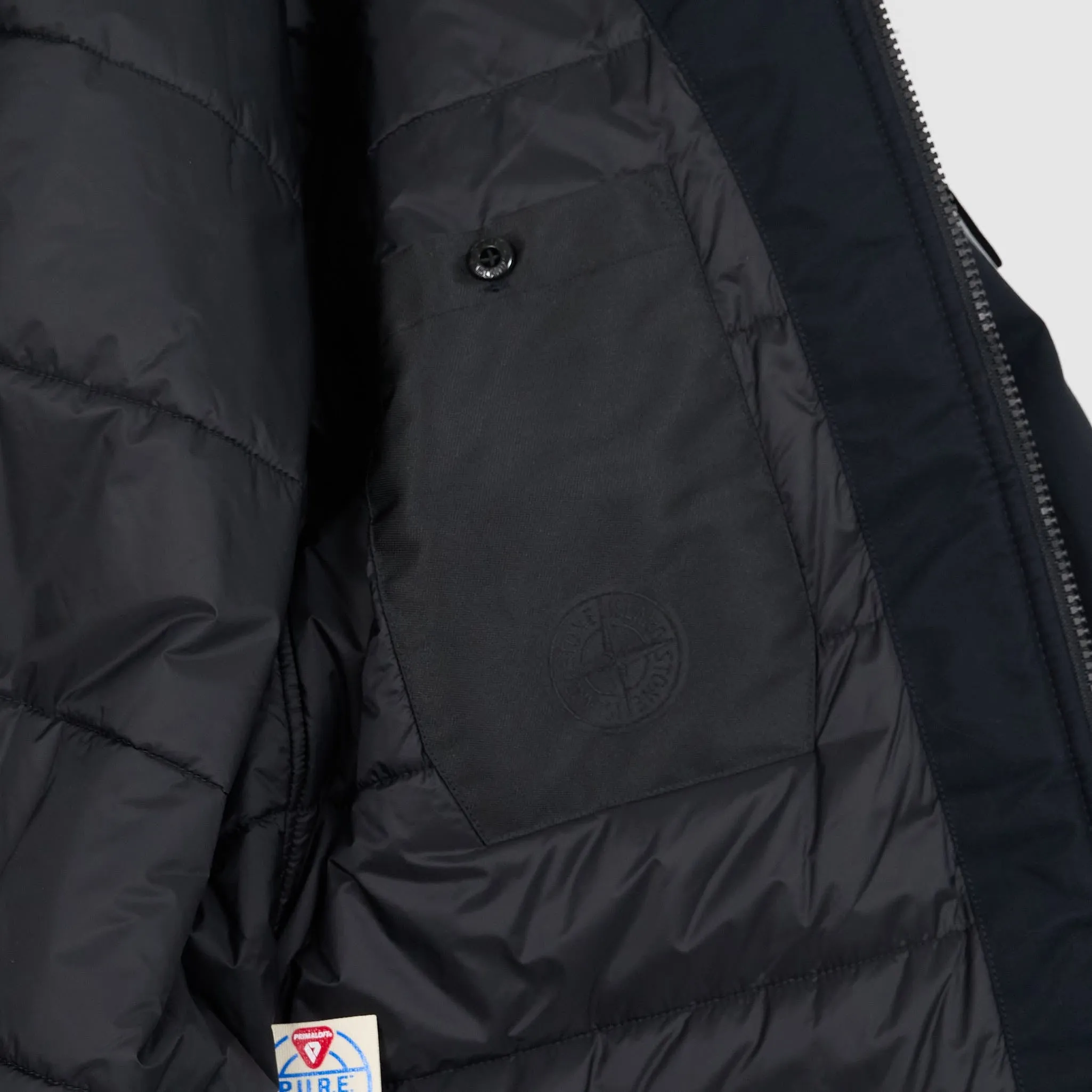 Stone Island Ghost Piece Water-resistant Cotton Hooded Short Parka