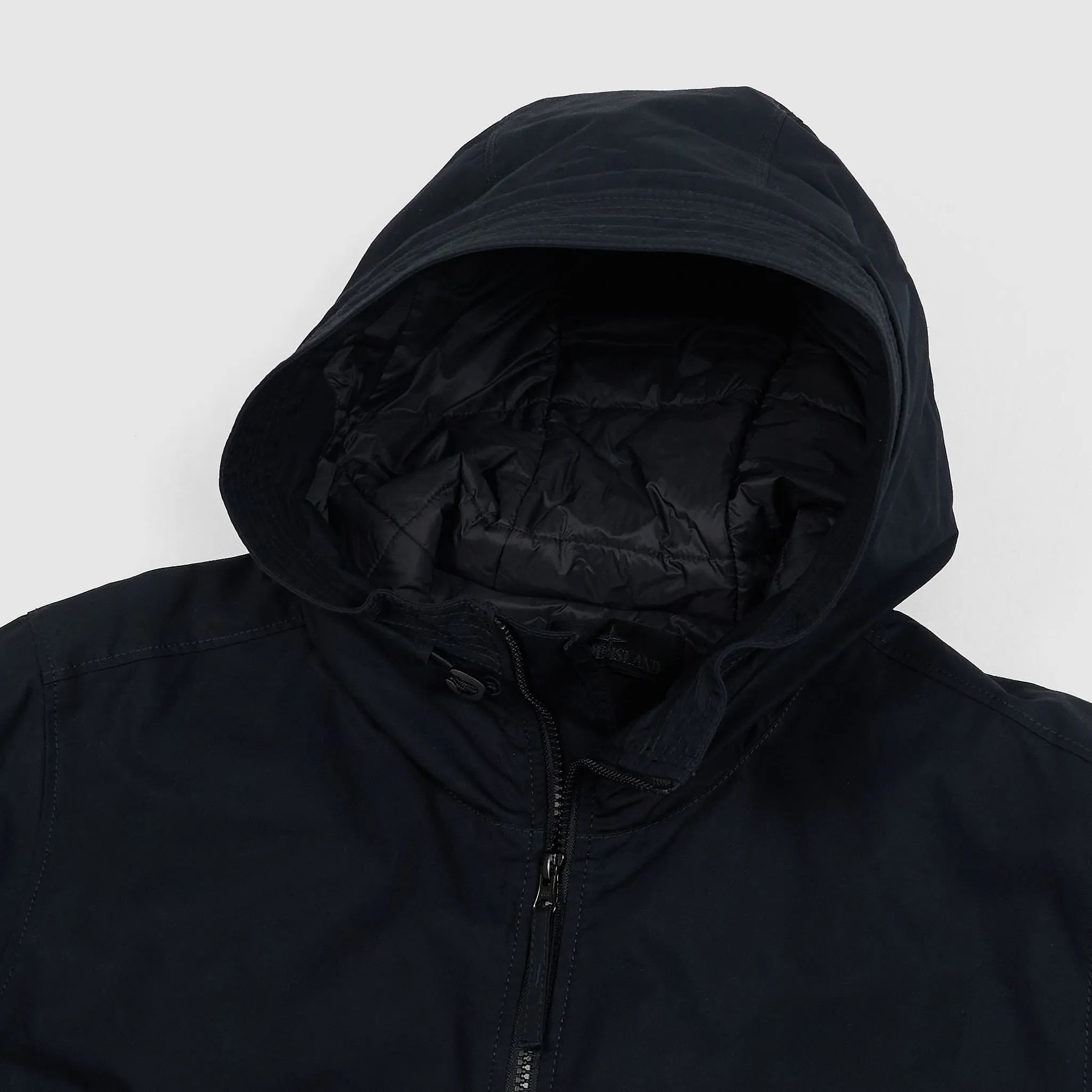 Stone Island Ghost Piece Water-resistant Cotton Hooded Short Parka