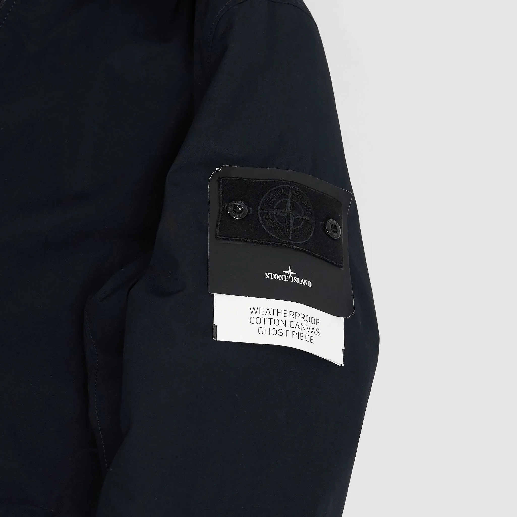 Stone Island Ghost Piece Water-resistant Cotton Hooded Short Parka