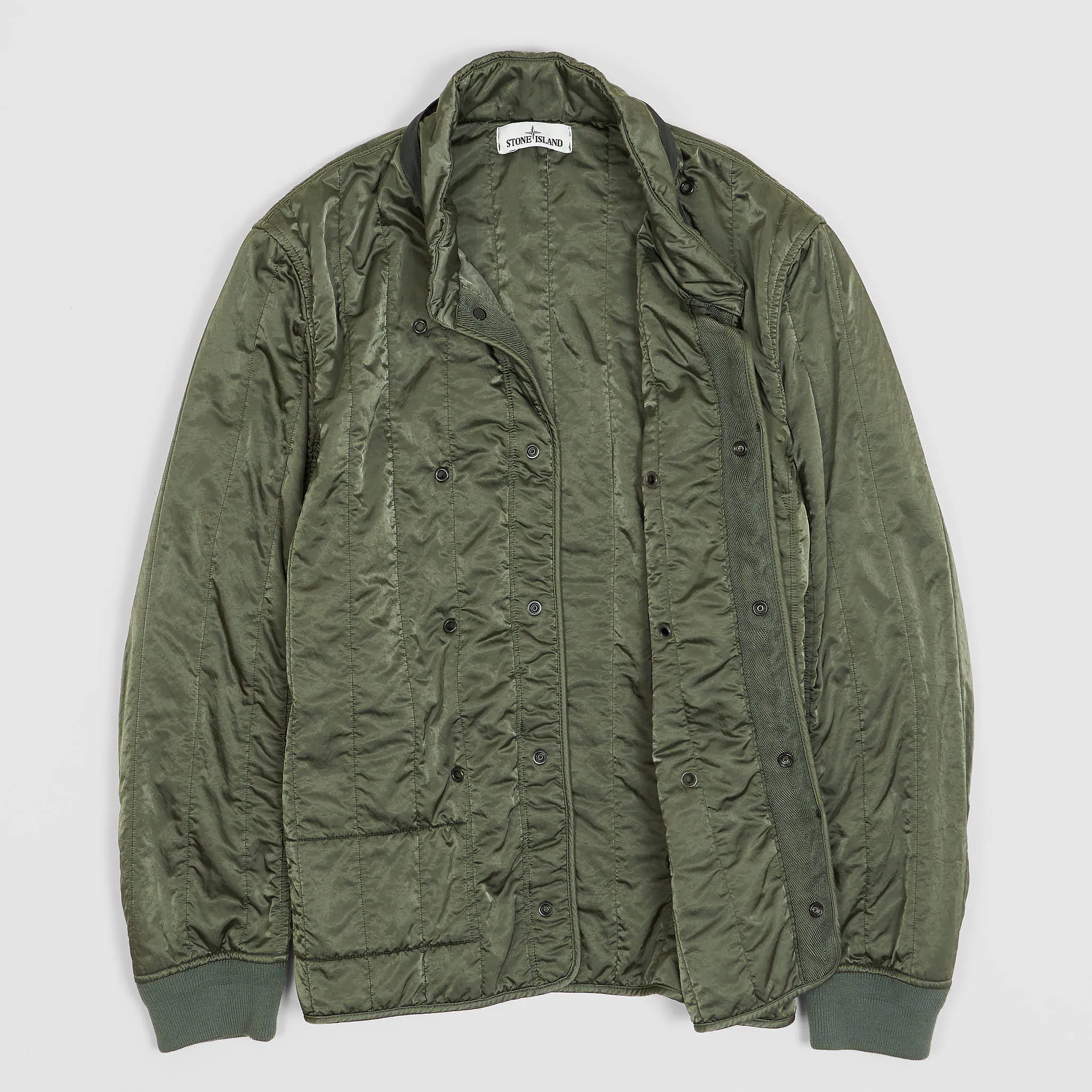 Stone Island Naslan Light Watro Rain Camo Reflective Parka Coat With Detachable Lining
